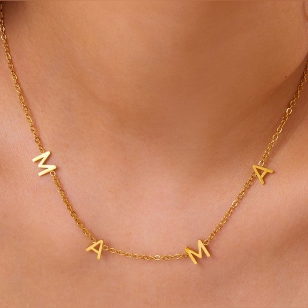 18K Gold Dipped 'MAMA' Necklace